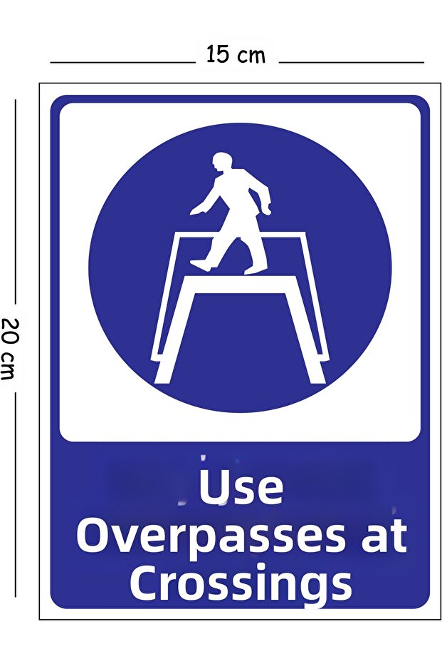 Use Top Passages at Metal Crossings 15X20 cm Warning Work Safety Sign