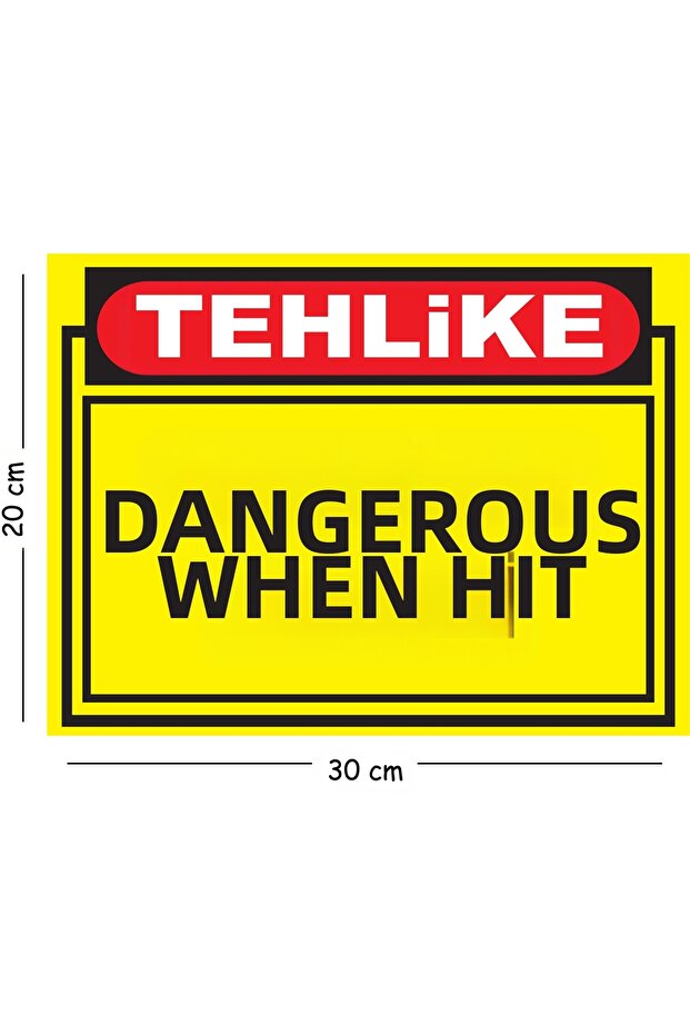 Dangerous in Metal Danger Zone 20X30 cm A4 Warning Work Safety Sign