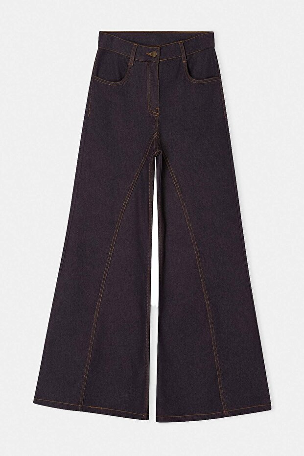 Mor Likralı İnce İspanyol Paça Denim Pantolon TDRSS26PL00031 - 1