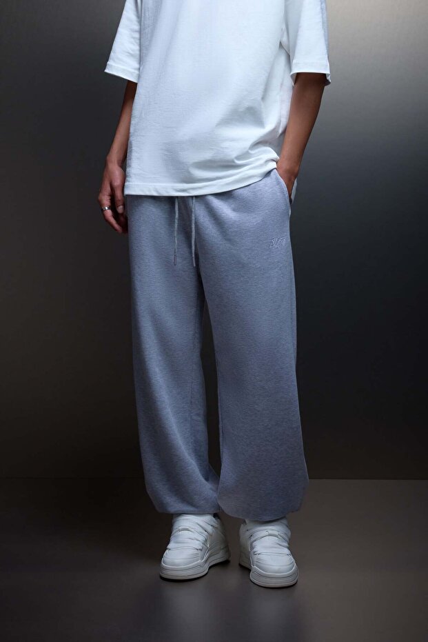 Men's Gray Basic Jogger Pants Tracksuit