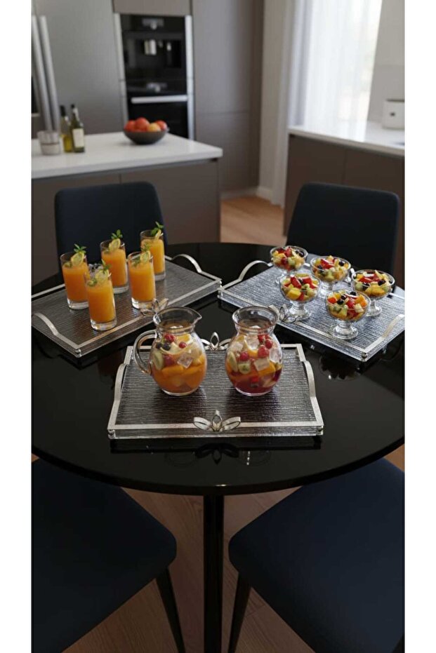 Elegant Serving Tray Set Versatile Tableware for Entertaining - 8