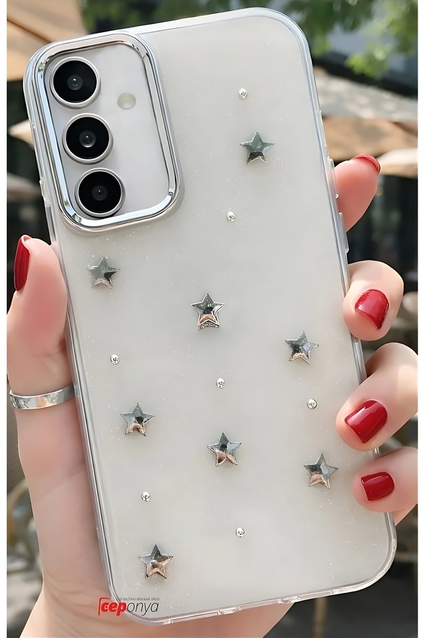 Galaxy S25 Plus Case Glitter Transparent Pole Cover with Airbag Design