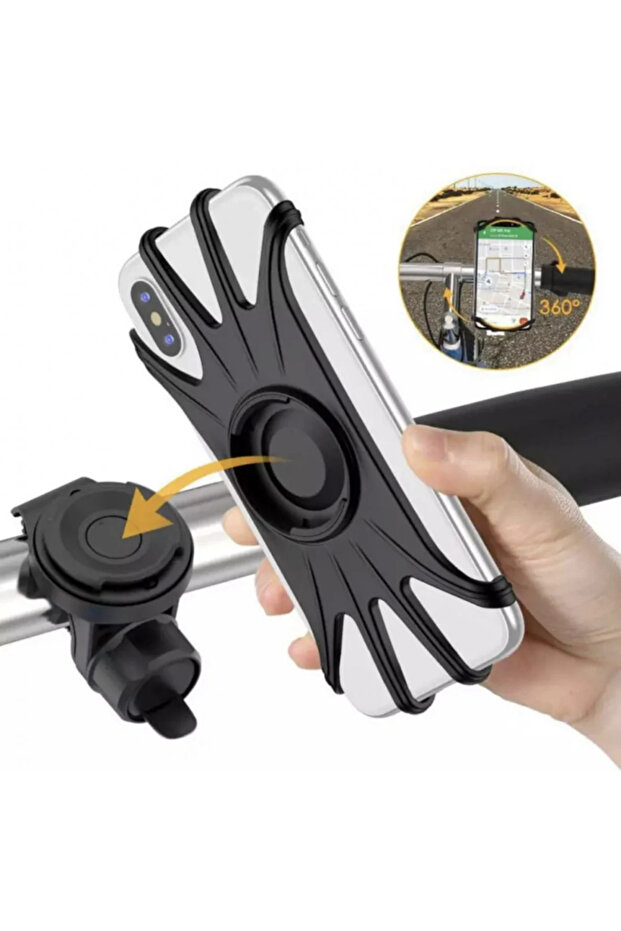 360 Degree Rotation Rubber Mobile Phone Stand Holder