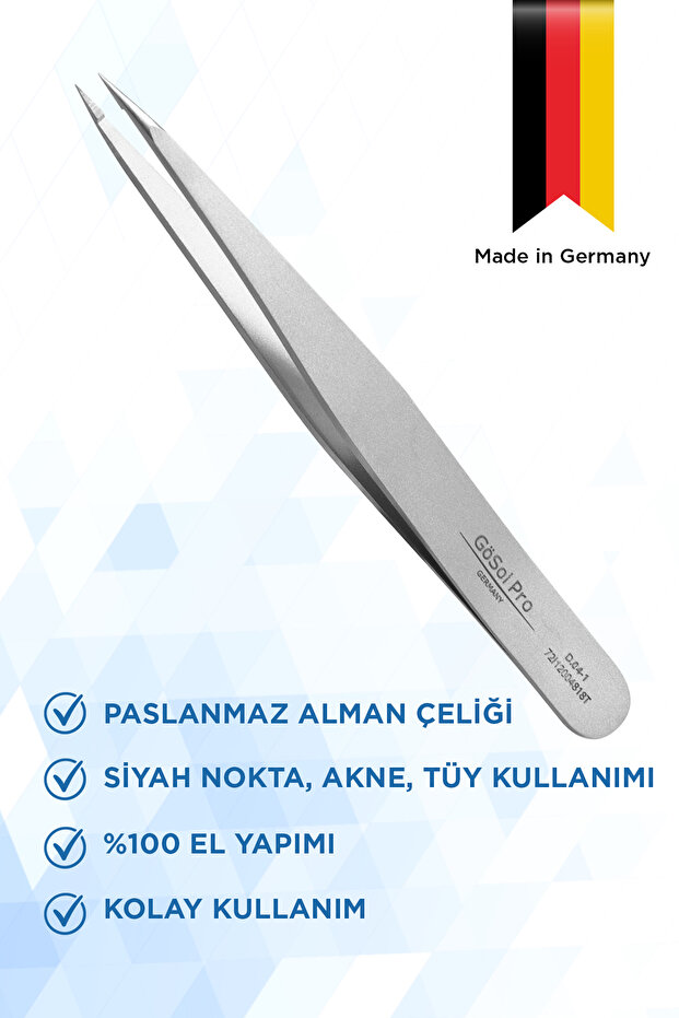 Gösol Eyebrow Ingrown Hair Tweezers (9.6 cm) - 08