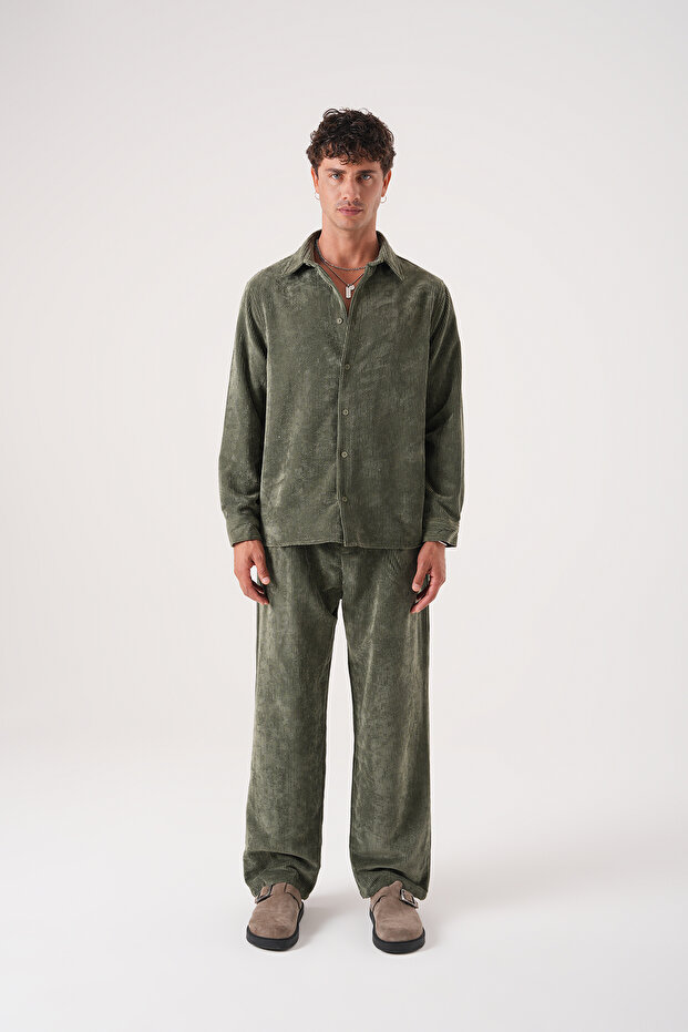 Regular Fit Velvet Shirt