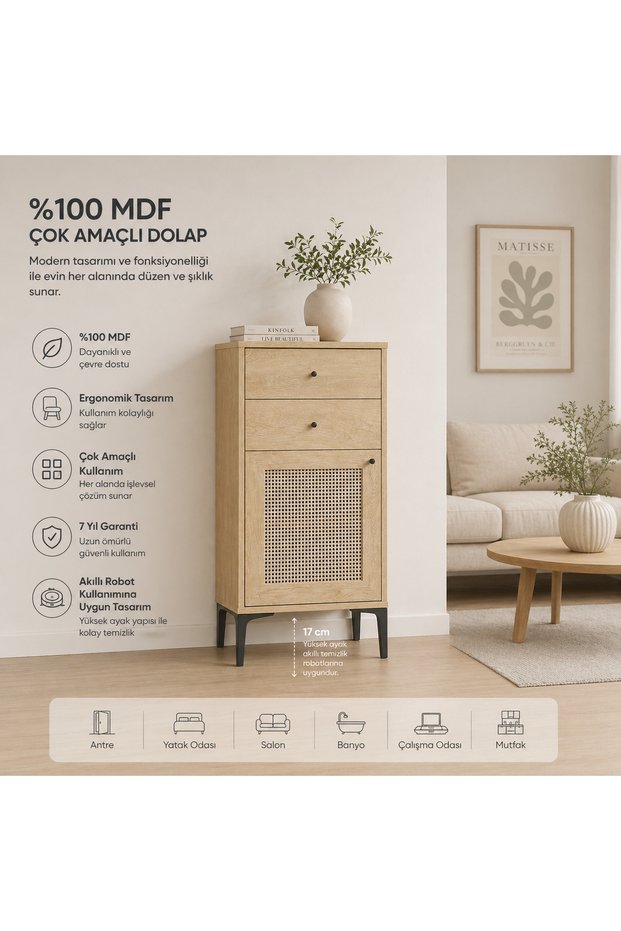Trio Şifonyer(%100MDF)