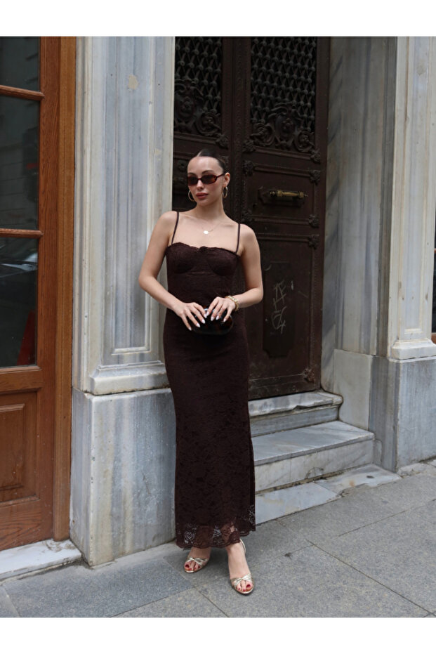 ROCHIE DE CAFEA CU DANTELĂ - 1