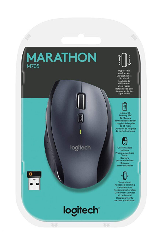 Mouse M705 Wireless Silver - 2
