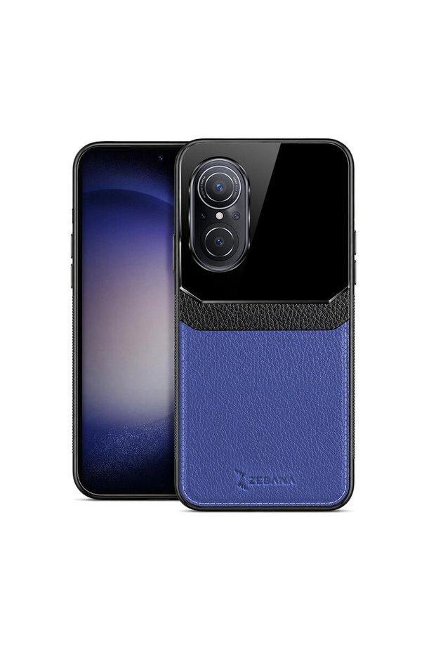 Huawei Nova 9 Se Compatible Case Lens Leather Case Navy Blue