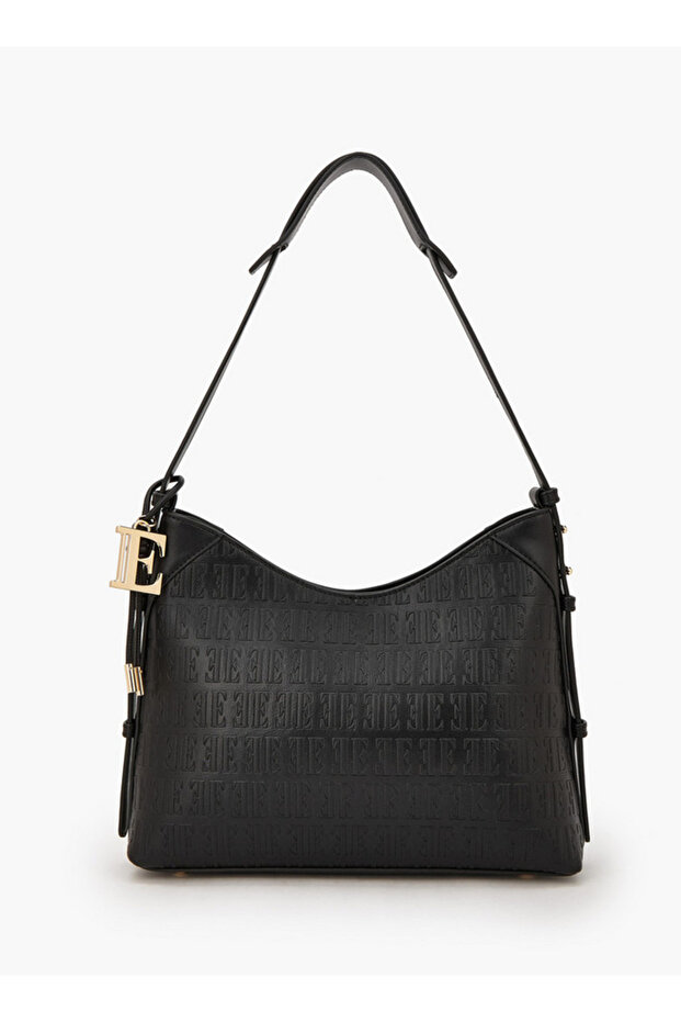Embossed Shoulder Bag with Strap Handle
