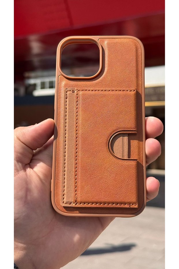 iPhone 15 Case with Velvet Card Holder and Stand