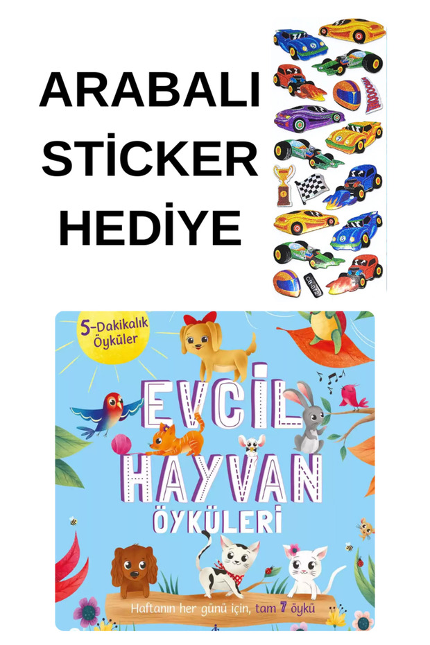 KOPUZ KİTAP Educational Children's Story and Fairy Tale Books for Ages 3-6 - Stickers - Pet Stories
