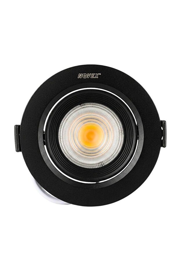 7W LED Recessed Panel Light Q-Series 3C – Matte Black Round Ceiling Spotlight – 3000K/4000K/6500K Switchable – Energy Saving