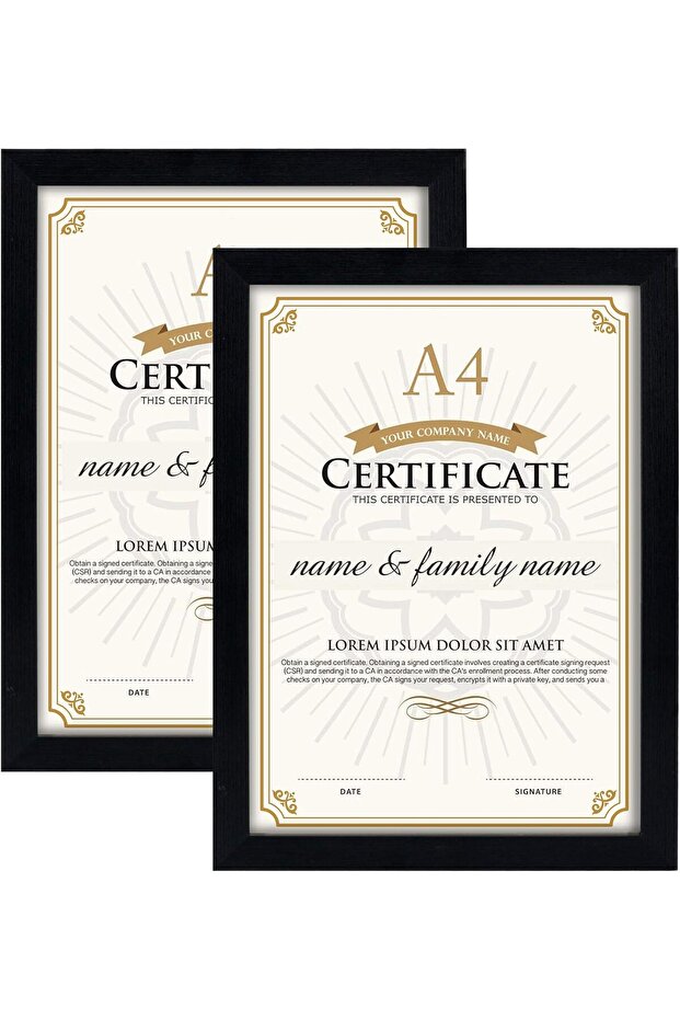 GraduationMall A4 Certificate Picture Frame, Wood Grain, UV Protection Acrylic, Wall or Tabletop Dis