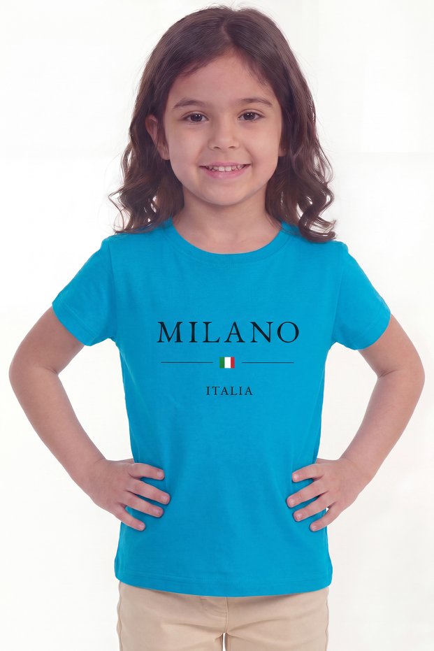 Printed Short Sleeve Girls' T-Shirt B6