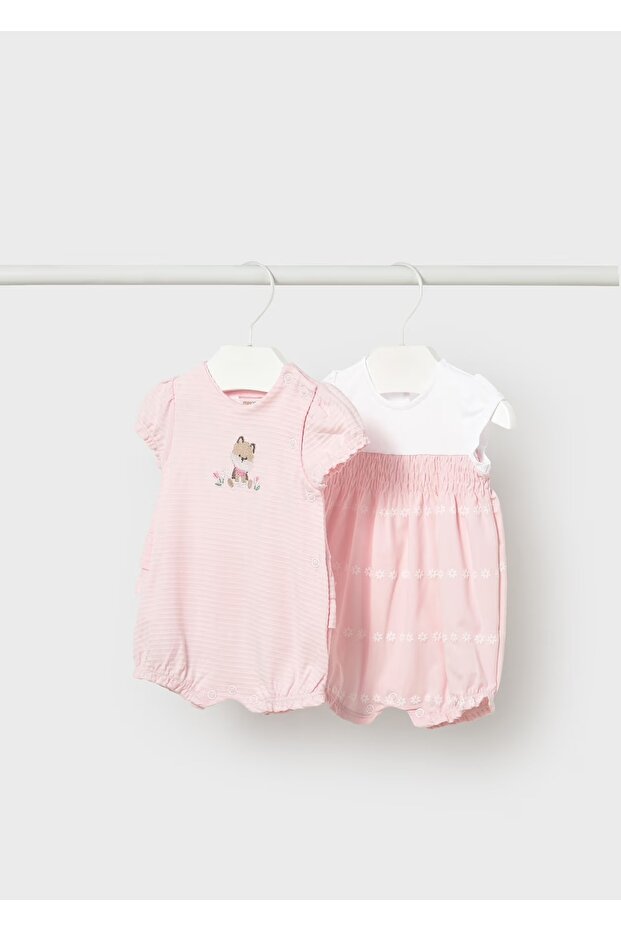 Newborn 2-Piece Jumpsuit Set Pink