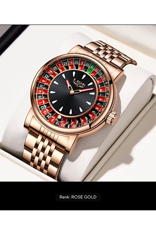 Steel Men's Wristwatch Special Roulette Design Roulette Watch