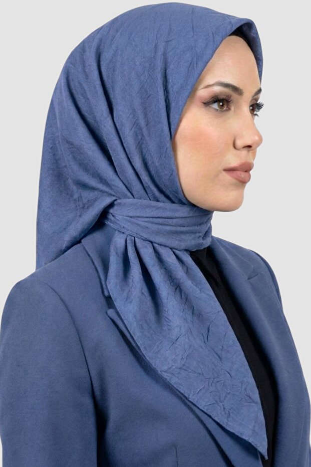 Women's Blue Deluxe Bamboo Crush Scarf