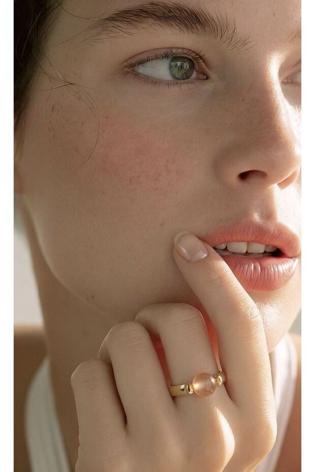 Natural Stone Beaded Ring