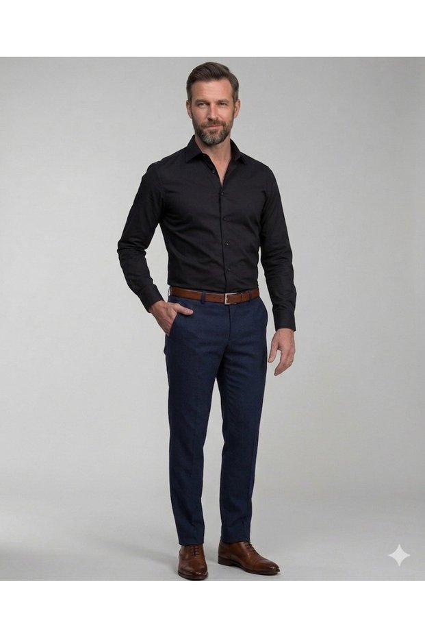Sli̇mfi̇t Men's Satin Shirt