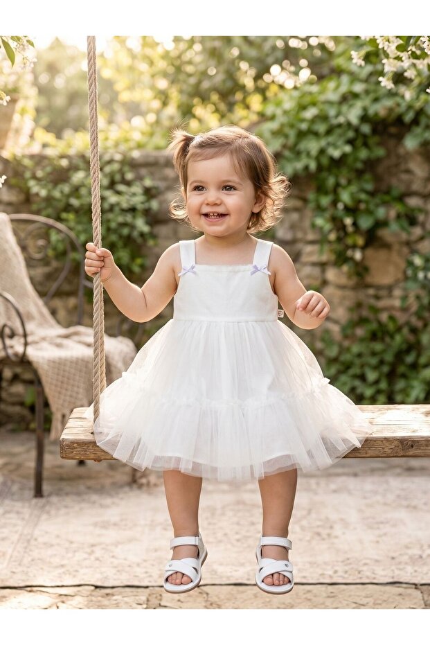 Premium Tulle Skirted Strap Baby Dress