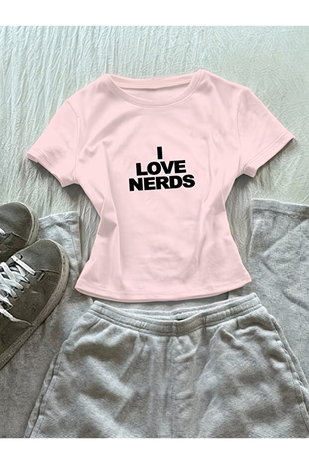 Kemer Boy I Love Nerds Crop Blouse