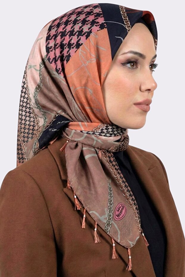 Women's Mink Chain Patterned Pearl Beaded Writing Pad