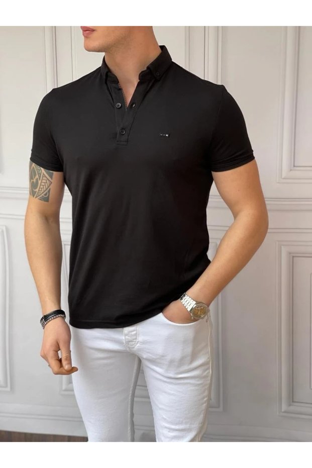 Mercerized Polo Collar Slimfit Tshirt