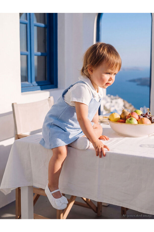 Trendlucky with Difference in Price Baby Girl Salopet Dress and T-Shirt