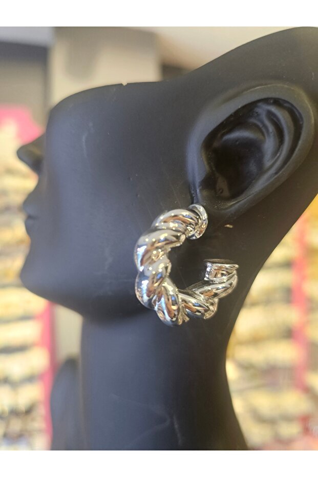 Earrings - Steel Hoop Earrings