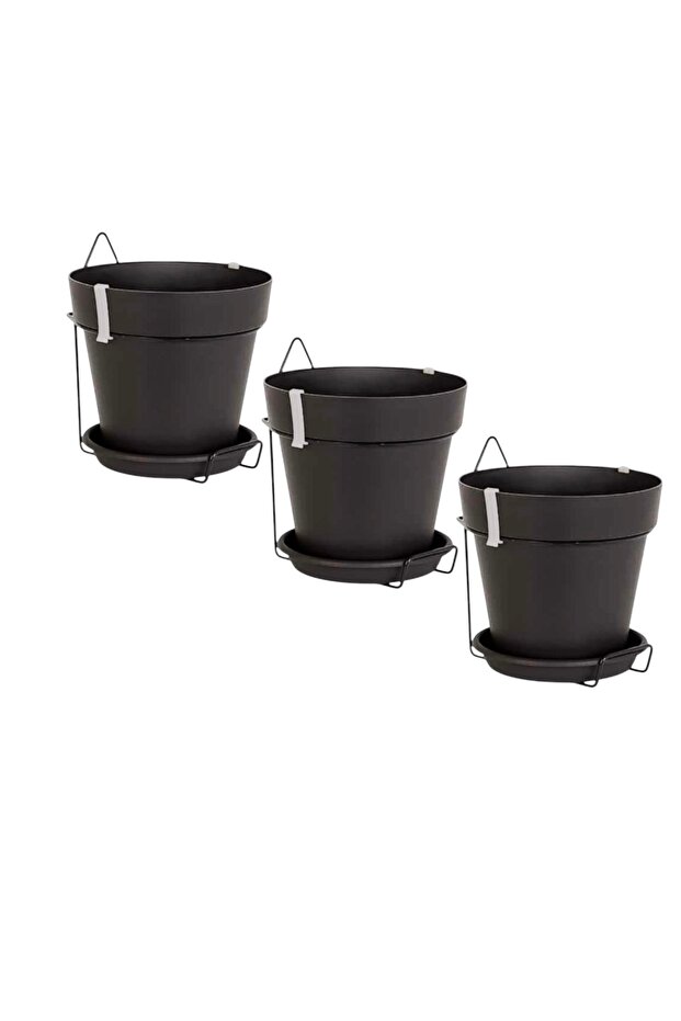 Three Circular Wall Hanging Planters - 1