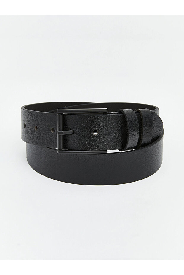 Lcw Accessories Black Leather Look Men's Belt