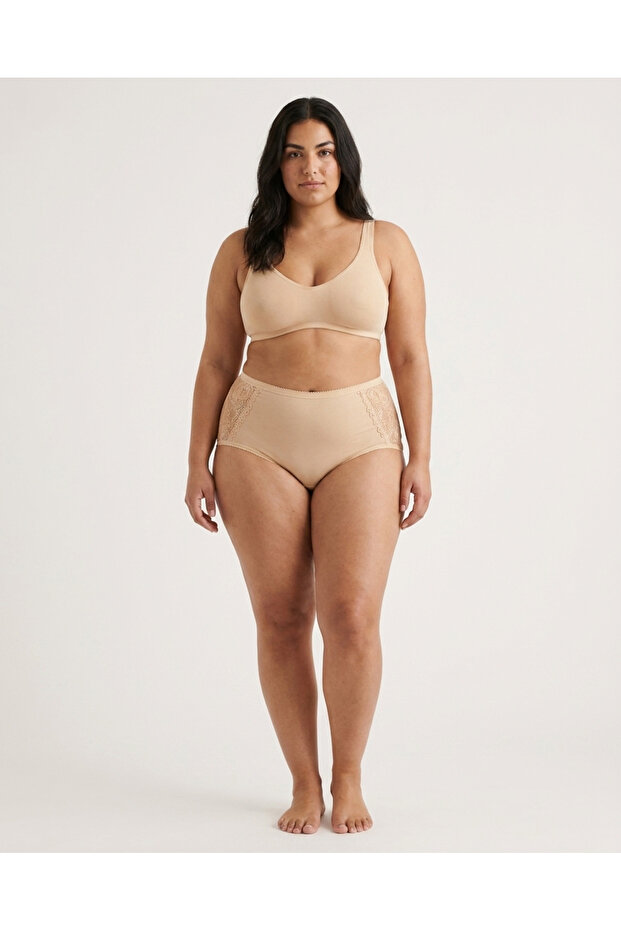 Plus Size Lace Women's Panties with Elastic Waistband