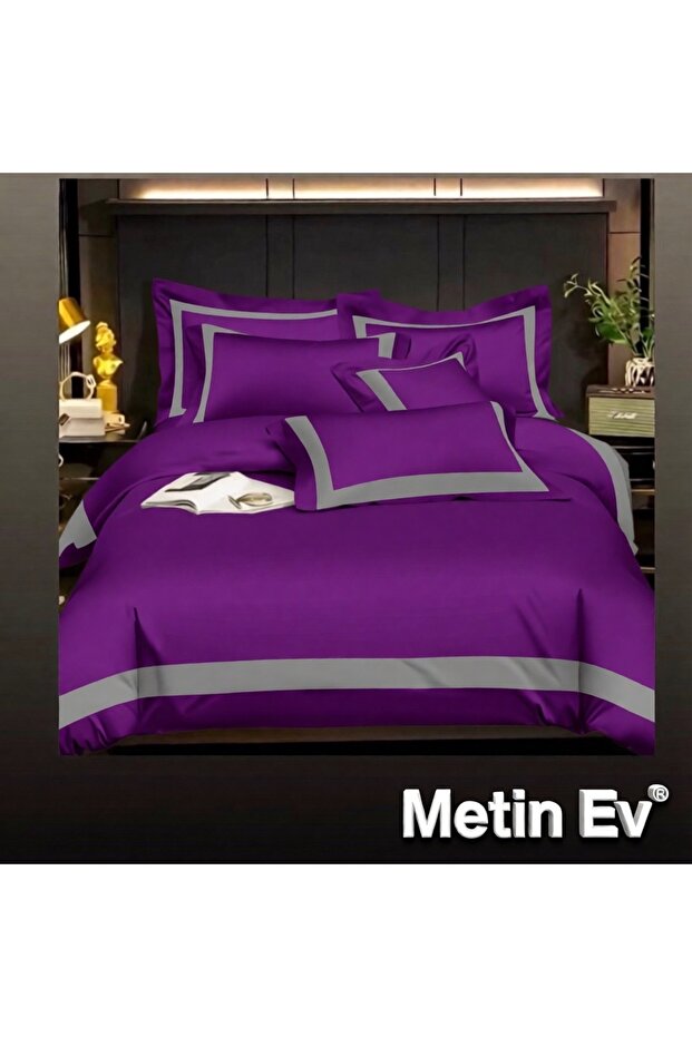 100% Cotton Satin 6 Piece Double Premium Duvet Cover Set