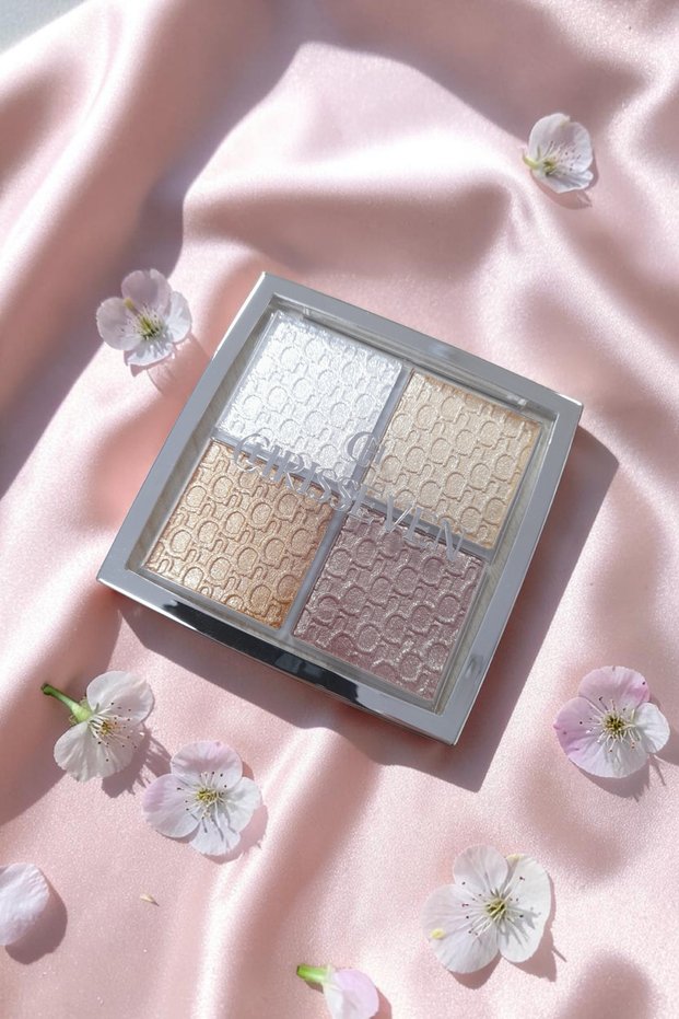 Chrisseven Backstage 4 Color Highlighter Face Palette Illuminating Palette