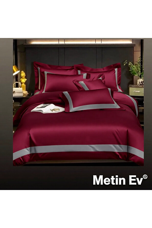 100% Cotton Satin 6 Piece Double Premium Duvet Cover Set