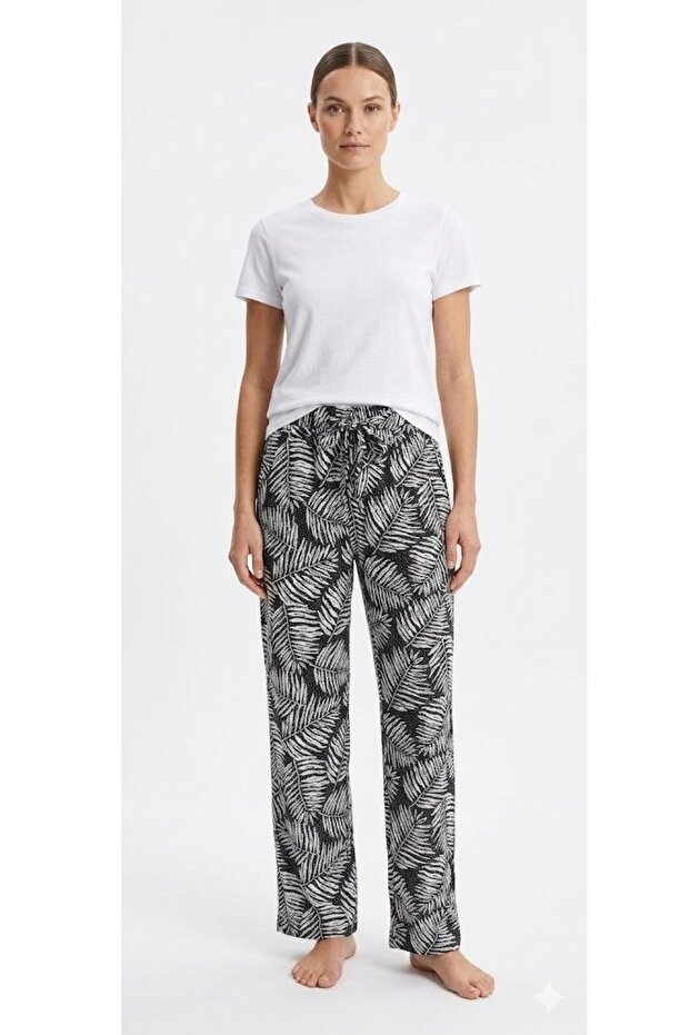Patterned Pajamas with Elastic Waistband