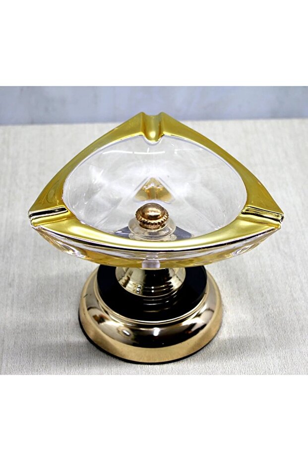 Glass Ashtray with Metal Legs Alk4880