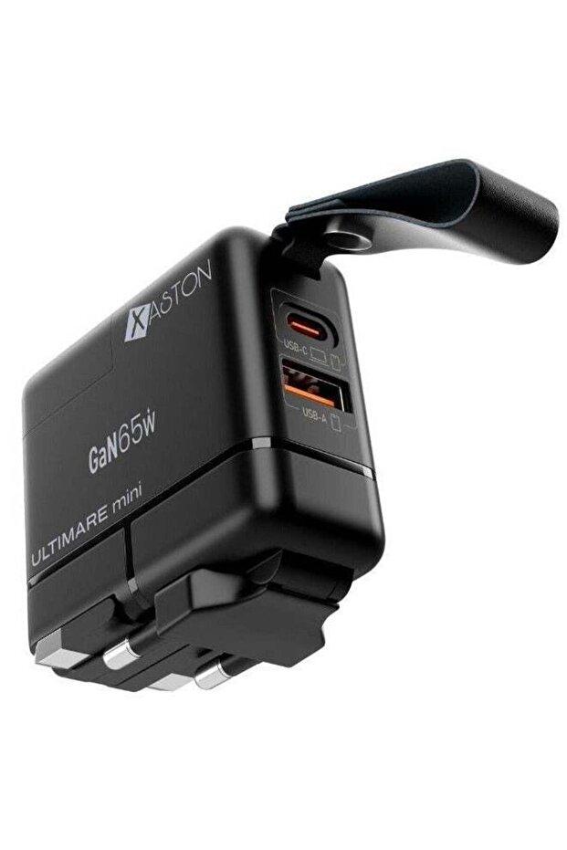 65W GaN Charger Universal Travel Adapter with USB-C & USB-A, Fast Charging Wall Charger for L