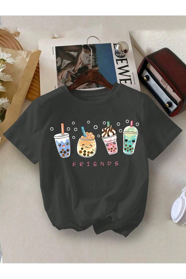 Friends Printed Crew Neck 100% Cotton Short Sleeve Kids and Teenagers T-Shirt
