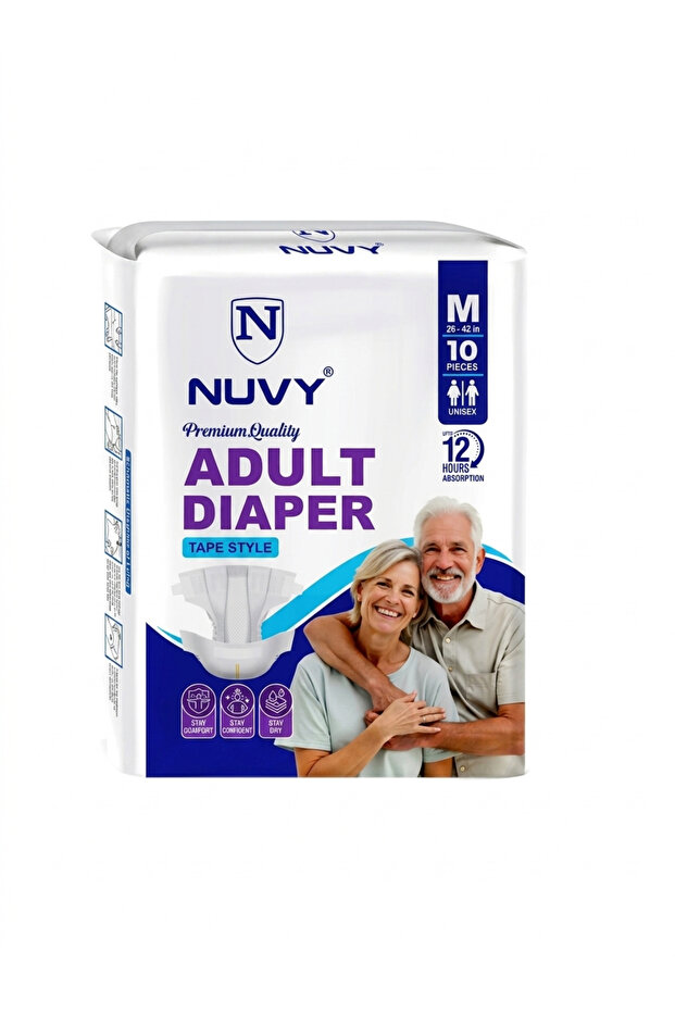 ADULT DIAPER 10s MEDIUM TAPE STYLE