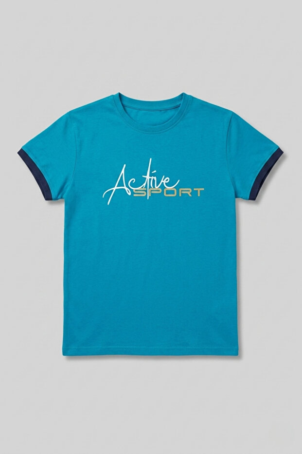 Cotton Crew Neck Printed Boys' T-Shirt