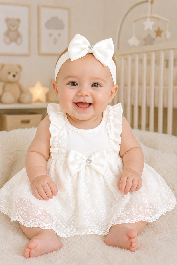 Baby Girl Dress Wedding Dress French Lace Dress Set Baby Gift Set Stl7185