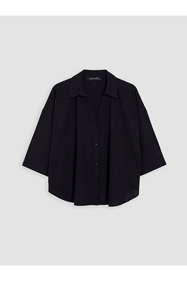 Lcw Visionblack Oversize Poplin Women's Shirt