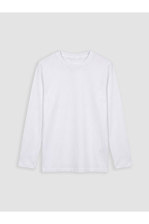 White Crew Neck Boy's T-Shirt