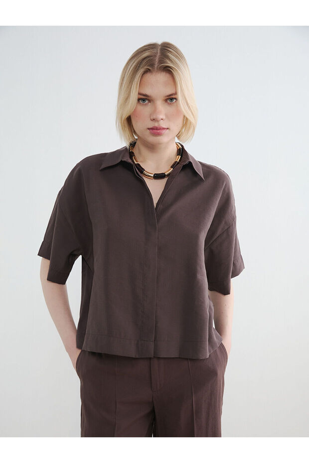 Nevavm Modal Blended Crop Women's Shirt with a Difference