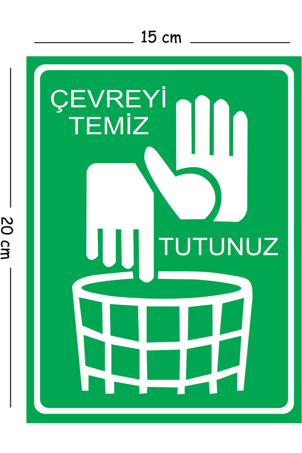 Metal Keep Your Environment Clean 15X20 cm Warning Work Safety Sign