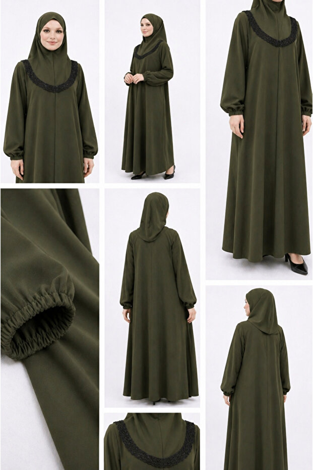 Ayrobin Fabric Seasonal Sweat-Proof Zippered Prayer Dress Ferace