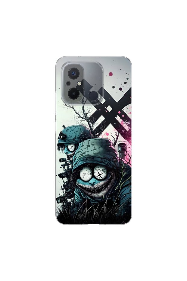 Redmi 12C Compatible Aesthetic 6 Design Transparent Case