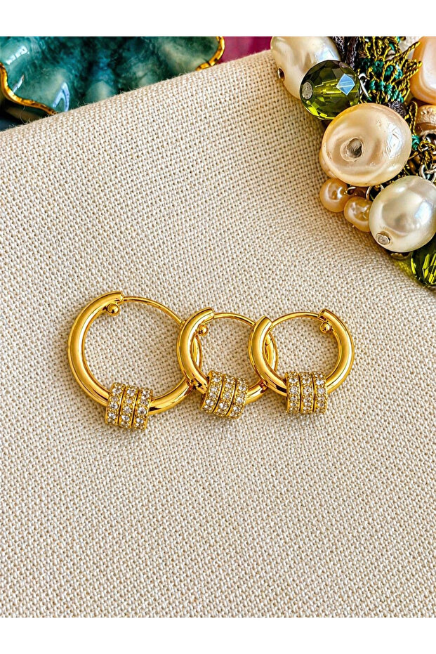 3-Piece Women's Earring Set | Stylish and Combinable Elegant Design Lrn075